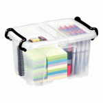 LOT DE 5 - BAC DE RANGEMENT EN PLASTIQUE STRATA - 6 LITRES