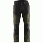 PANTALON DE TRAVAIL SERVICES STRETCH VERT OLIVE/NOIR TAILLE 48C - BLAKLADER