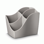 POT A CRAYONS CEP ELLYPSE XTRA STRONG 340 X 4 COMPARTIMENTS 11,8 X 8 -9 X 9 -8 CM POLYSTYRENE TAUPE