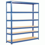 RAYONNAGE MANUTAN RAPID 1 2440X2440X455 6 TAB AGGLO BLEU