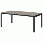 TABLE MALIBU 160X80 T3 SOUDÉ STRA GRIS U727/NOIR GRIS 7016