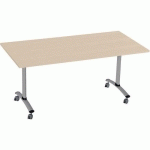 TABLE PLIANTE AXE 160X80 CM ERABLE/ALU - MANUTAN EXPERT