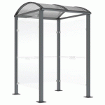 ABRI CAISSE VOÛTE 1.50 M AVEC BARDAGES LATÉRAUX GRIS PROCITY - PROCITY