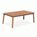 TABLE DE JARDIN EN BOIS 200-250-300CM - ALMERIA - GRANDE TABLE RECTANGULAIRE AVEC ALLONGE EUCALYPTUS . INTÉRIEUR / EXTÉRIEUR - BOIS