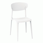 CHAISE AIRE POLYPROPYLÈNE - BLANC - LEISURE N PLEASURE