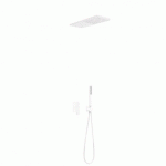 KIT DE DOUCHE ENCASTRÉ AVEC FERMETURE ET RÉGULATION DU DÉBIT - TRES 20018005BM BLANC MAT