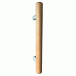 PAIRE DE BÂTONS DE MARÉCHAL EN CHÊNE Ø 42 MM - ENTRETOISE EN INOX 316 - HAUTEUR 500 MM DESIGN PRODUCTION