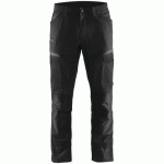 PANTALON DE TRAVAIL SERVICES STRETCH NOIR/GRIS FONCÉ TAILLE 48 - BLAKLADER