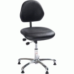 SIÈGE AKTIV-IMITATION CUIR-BAS-ALUMINIUM-NOIR-PATIN - GLOBAL PROFESSIONAL SEATING