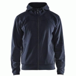 SWEAT ZIPPÉ À CAPUCHE MARINE FONCÉ/NOIR TAILLE S - BLAKLADER