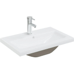 LAVABO ENCASTR� AVEC ROBINET 61X39X18 CM C�RAMIQUE BLANC - VIDAXL