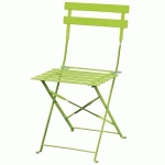 CHAISES EN ACIER BOLERO, VERT CLAIR, PLIANTES