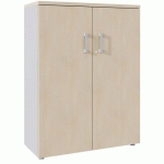 ARMOIRE H133XL100XP45 CM 3 TAB. MÉTAL ARGENT/CHÊNE FIL NATUR - CLEN