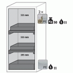 ARMOIRE SÉCURITÉ S-CLASSIC-90 S90.129.060.WDAS GRIS CLAIR