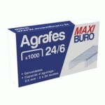 BOITE DE 1000 AGRAFES 24/6 GALVANISÉES