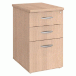 CAISSON HAUTEUR DE BUREAU BOIS PROFONDEUR 60 CM CHÊNE CLAIR BRUNEAU EXCELLENS