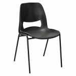CHAISE ASOLA - NOIRE - LOT DE 4