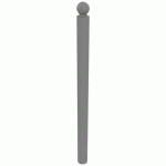 POTELET BOOPI TÊTE BOULE MÉTAL HTR 1 M Ø 76 MM - GRIS 9006 - BUTON DESIGN