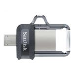 SANDISK ULTRA DUAL M3.0 LECTEUR USB FLASH 256 GO USB TYPE-A / MICRO-USB 3.2 GEN 1 (3.1 GEN 1) NOIR, ARGENT, TRANSPARENT