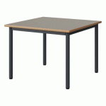 TABLE MALIBU 80X80CM T3 4P STRA ALAISÉ GRIS U727/GRIS 7016