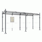 ABRI BUS PROVINCE 5 M 1 BARDAGE LAT. BOULE GRIS PROCITY - PROCITY