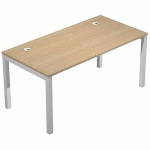 BUREAU PIED MÉTAL TRENDY ÉPAISSEUR 25MM - 160CM CHÊNE BLANC - ARTARREDI