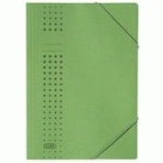 CHEMISE À ÉLASTIQUES CHIC, EN CARTON, A4, VERT - LOT DE 7