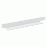 GOULOTTE PASSE-CÂBLES HORIZONTALE L 59 CM POUR BUREAU INDIVIDUEL ARKO/ECLA/EXCELLENS MÉTAL PLUS BLANC