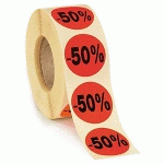 STICKER PROMOTIONNEL -50% & OFFRE SPÉCIALE FLUO