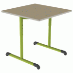 TABLE BANDANA 80X80 T3/T6 DL STR POLY. HM. BEIGE/VERT ACID - MOBIDECOR