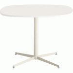 TABLE TAMARIS 100 X 100 PL.BLANC/BLANC PIET.BLANC/ARGENT - CLEN