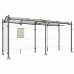 ABRI BUS PROVINCE 5 M 2 BARDAGES LAT. INOX GRIS PROCITY - PROCITY