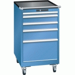 ARMOIRE BLEU CAP. 564X725X990 AVEC 5 TIR. 75KG _ 14.374.040 - LISTA