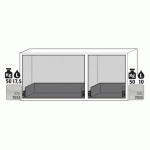 ARMOIRE DE SÉCURITÉ SOUS PAILLASSE UB-S-90 UB90.060.140.050.UL.2S - MANUTAN COLLECTIVITÉS