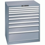 ARMOIRE GRIS 870X725X1000 AVEC 9 TIROIRS 200KG _ 78.704.050 - LISTA