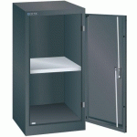ARMOIRE 1 PORTE 500X580X1000MM - 1 TABLETTE AMOVIBLE-NOIR - LISTA