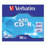 CD-R VERBATIM 700 MO - BOÎTIER STANDARD 52X