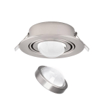 LINDBY SPOT ENCASTRABLE JYLA, NICKEL, 3.000 K, Ø 13 CM, LENTILLE