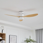 LUCANDE VENTILATEUR DE PLAFOND LED KAYU, BLANC, DC, SILENCIEUX, 132 CM