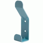 PATÈRE DOUBLE TYPE F10555 - EN ACIER LAQUÉ - H 140 X L 38 X P 37 MM - BLEU DEVISMES