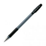 PILOT STYLO À BILLE POINTE MOYENNE ENCRE NOIRE CORPS TRANSPARENT AVEC GRIP ANTIDÉRAPANT + CAPUCHON BPS-GP
