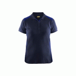 POLO DE TRAVAIL FEMME EN COTON 3390 - BLEU MARINE ET BLEU ROI - S BLAKLADER
