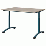 TABLE MALIBU 120X80 T3/T6 DL STR ABS ACACIA/BLEU 5025 - MANUTAN EXPERT