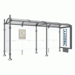 ABRI BUS PROVINCE 5 M CAISSON 1 BARDAGE CITY GRIS PROCITY - PROCITY