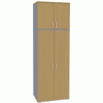 ARMOIRE 2 PORTES BATTANTES 80 X 243 CM T.1316 - MANUTAN