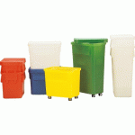 BAC POLYÉTHYLÈNE 150 LITRES ERCOBOX SANS ROULETTES VERT - MANUTAN COLLECTIVITÉS