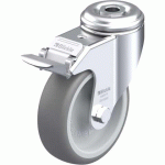 BLICKLE - ROULETTE PIVOTANTE À FREIN Ø 100MM BANDAGE CAOUTCHOUC TPE 110KG - LKRA-TPA 101G-FI