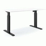 BUREAU RÉGLABLE ALUFORCE PRO 140 M - 200X80CM - NOIR BLANC - ACTIFORCE