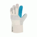 GANTS DE MANUTENTION PAUME CUIR CROÛTE BOVIN RENFORT CROÛTE VERTE - SINGER SAFETY