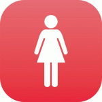 LOT DE 2 - PLAQUE PLEXI FEMME - 120 X 120 MM - ROUGE